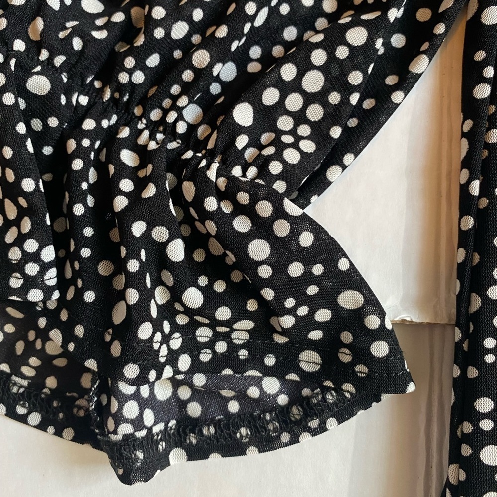 Siren Lily Black & White Polka Dot Stretch Dress. NWT Size 3X Workwear Boho - Picture 9 of 11